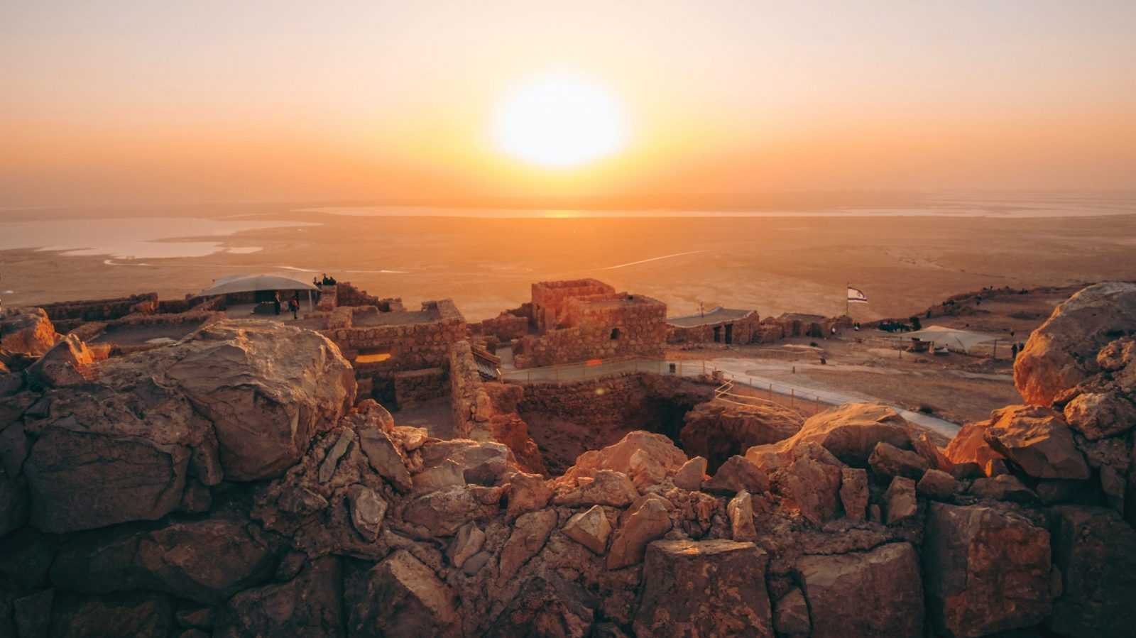 Sunrise over Masada National Park
